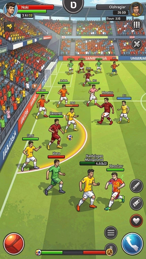 maxseru - Pemandangan level menantang dengan rintangan yang beragam.